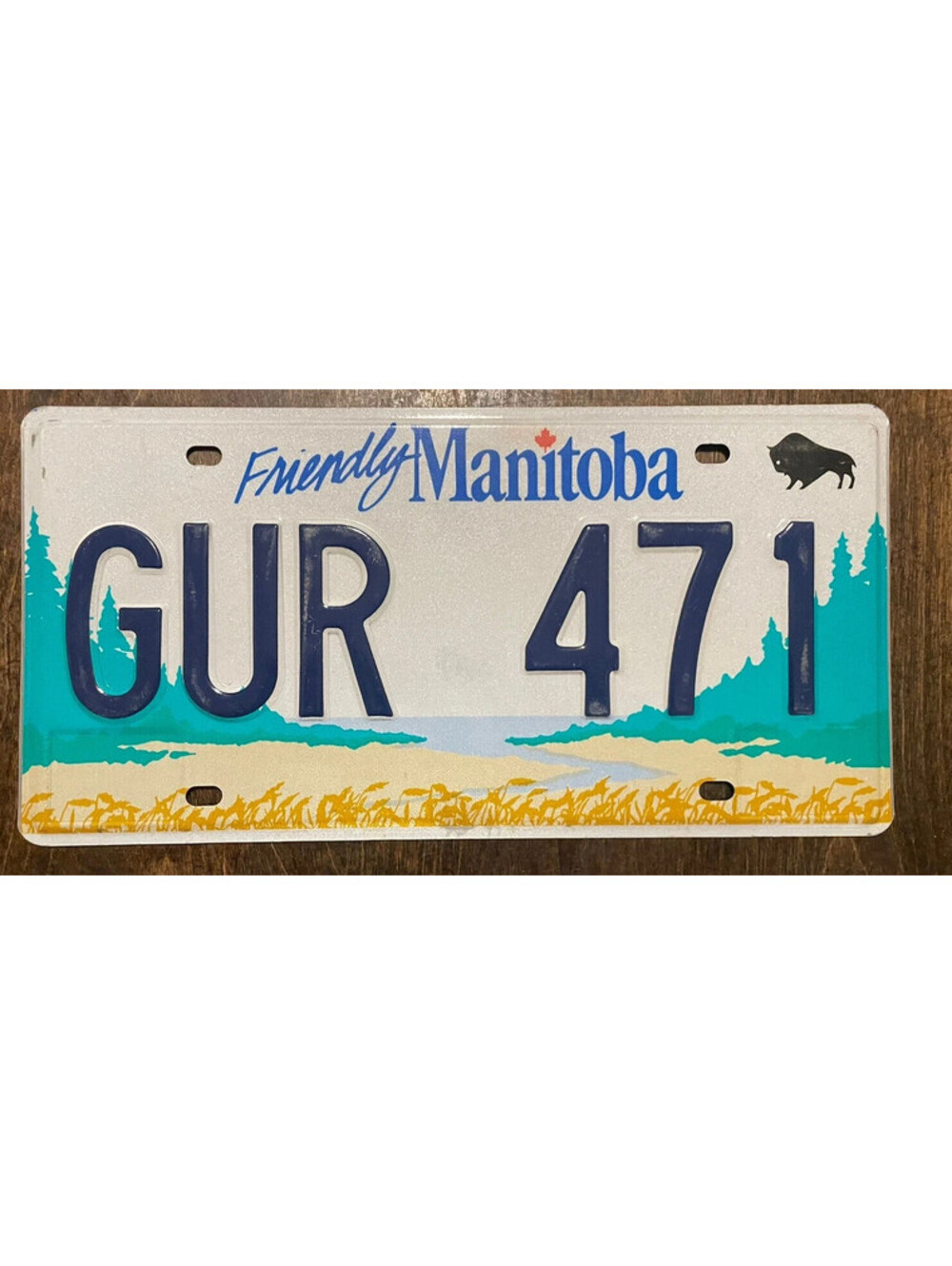Share Manitoba License Plate MB Canada Canadian Vintage Expired Province GUR 471